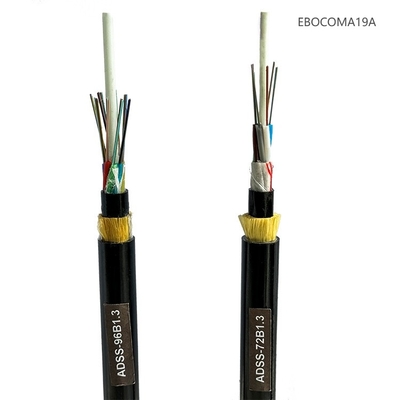 High quality ADSS fiber cable 2-96 Core All Dielectric Mini Multicore G652D span 100 200 300 yarn Aramid yarn strength