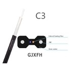 Overhead GJXH/GJFXH FTTH drop cable 2 core G657A SM indoor FRP strengh member black LSZH networking wire