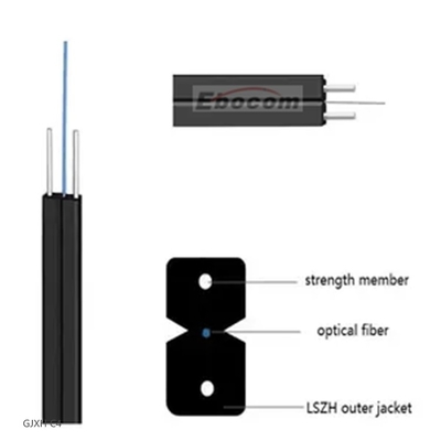 Indoor GJXH FTTH Fiber Optic Drop Cable 1 core Single Mode Factory Price low loss high speed