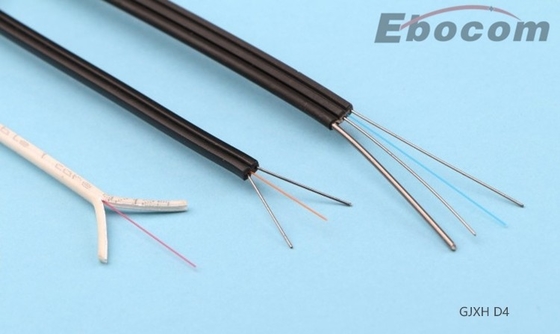 Indoor GJXH FTTH Fiber Optic Drop Cable 1 core Single Mode Factory Price low loss high speed