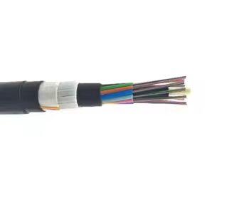 Rodent-Proof Flat FRP Armored Outdoor Fiber Cable With Dual Jacket