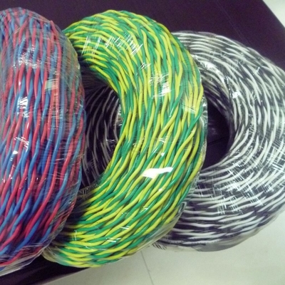 H03V-S H05V-S RVS-Kabel PVC isoliertes, geschnürtes, flexibles Kupferkabel 2*1,0 2*1,5 100 m/Rolle