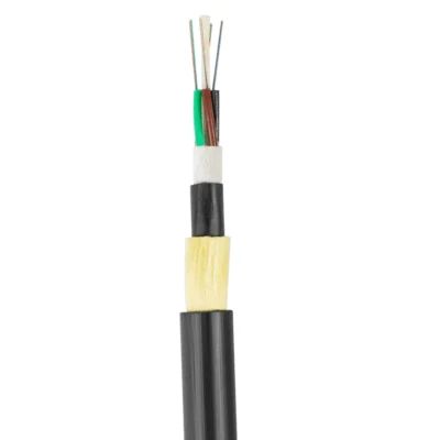 ADSS 48-Faser-Glasfaserkabel mit Doppelmantel, volldielektrisches selbsttragendes Kabel für 200 m Spannweite